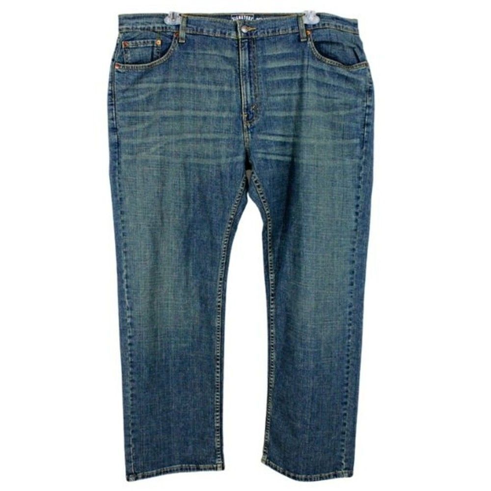 Jeans Levi Strauss Relaxed Fit Denim Blue Tinted Med Wash Big Men's 44x32